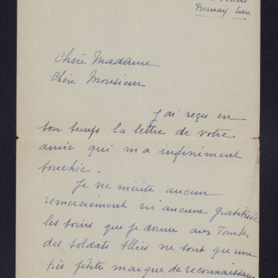 Letter from Marie Thérèse Phillips